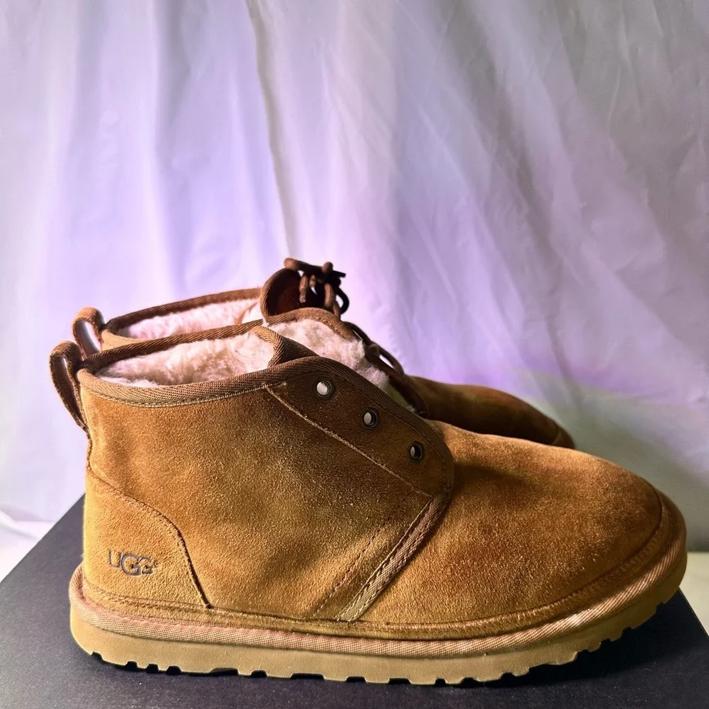 UGG Chestnut Suede Lace-Up Boots